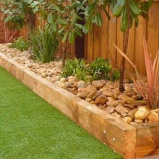 Wood edging & Retaining wall